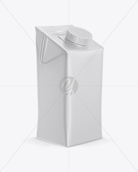 200ml Carton Box Mockup - Half Side View