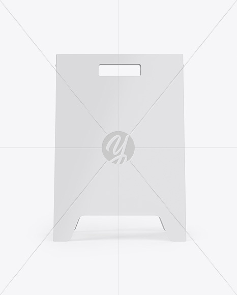 Matte Street Stand Mockup - Front View