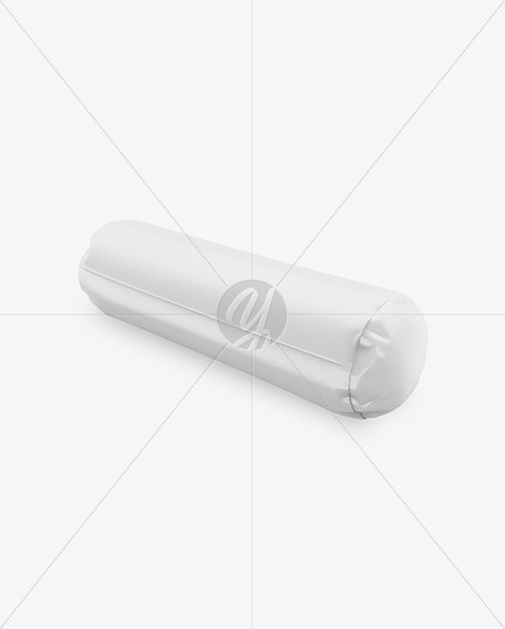 Glossy Tube Pillow Mockup - Half Side View