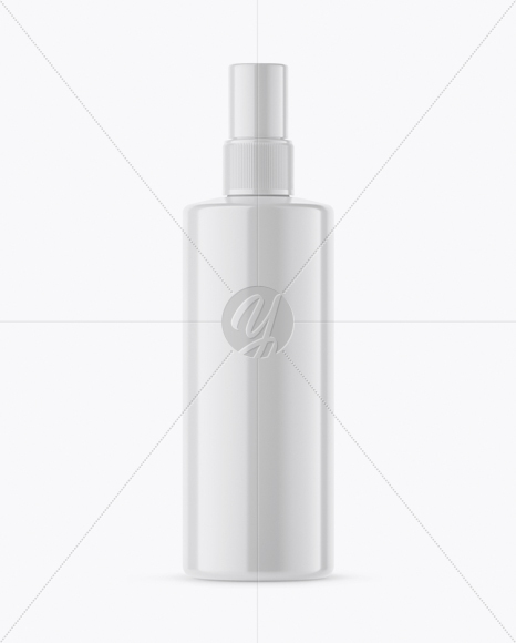 Glossy Spray Bottle Mockup