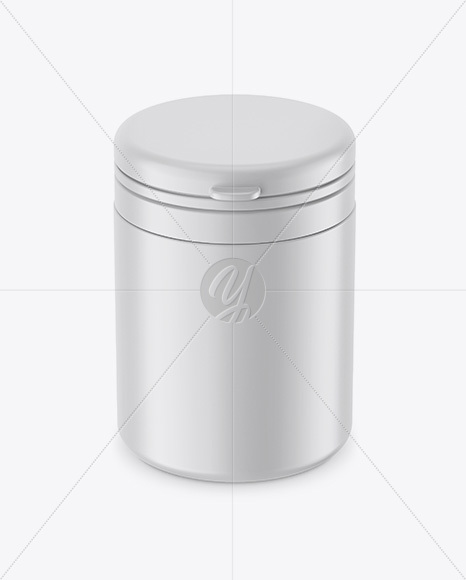 Matte Plastic Jar Mockup - Front View (High-Angle Shot)