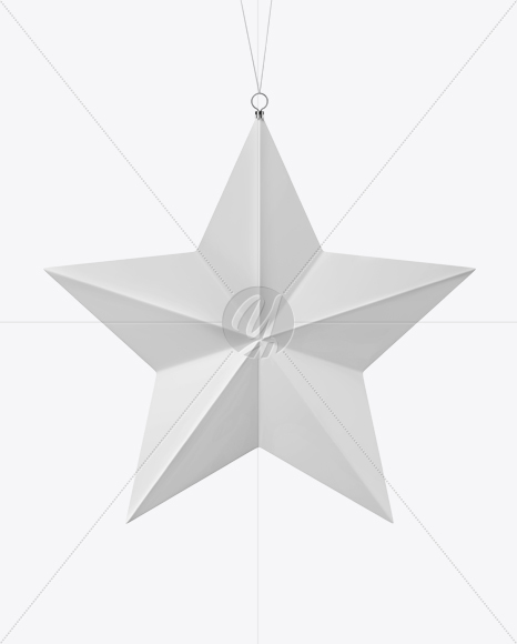 Matte Christmas Star Toy Mockup - Front View