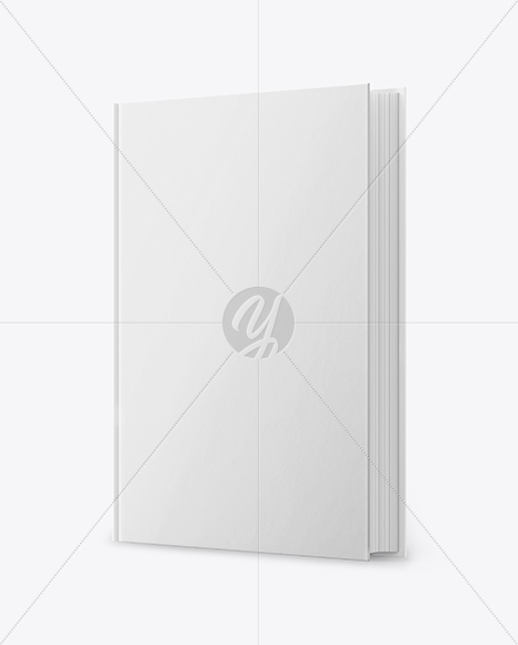 Book w/ Matte Cover Mockup - Half Side View