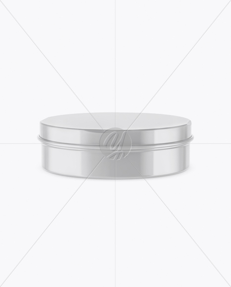 Glossy Cosmetic Jar Mockup (High-Angle Shot)