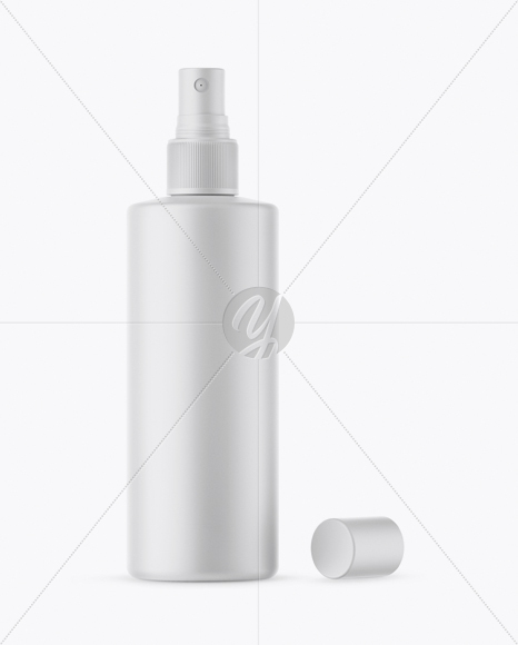 Opened Matte Spray Bottle Mockup