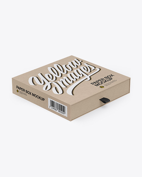 Kraft Slide Box Mockup - Half Side View - Sliding+Box+Packaging+/+Package+Mockup+01+|+Box+mockup+...