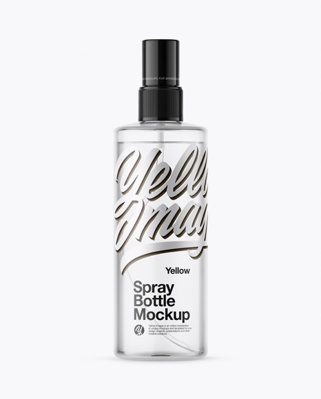 Clear Spray Bottle Mockup