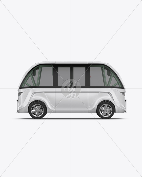 Minibus Mockup - Side View