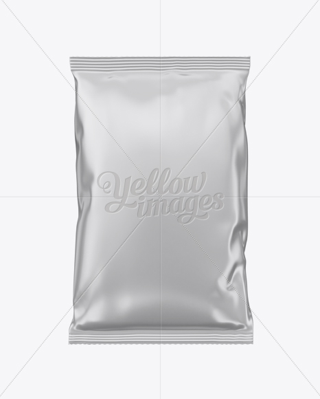 Matte Metallic Snack Package Mockup