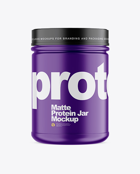 Matte Protein Jar Mockup - Shrink