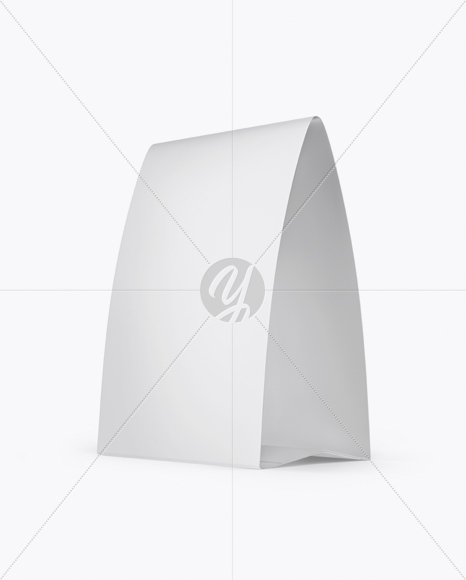 Matte Paper Table Tent Mockup - Half Side View