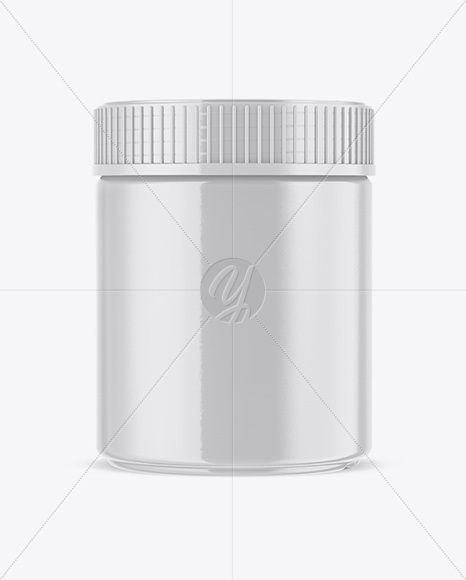 Glossy Plastic Jar Mockup