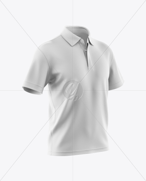 Men's Polo Mockup - Half Side View