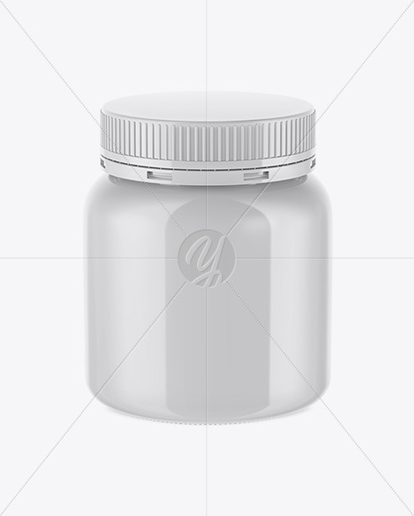 Glossy Sauce Jar Mockup (High-Angle Shot)