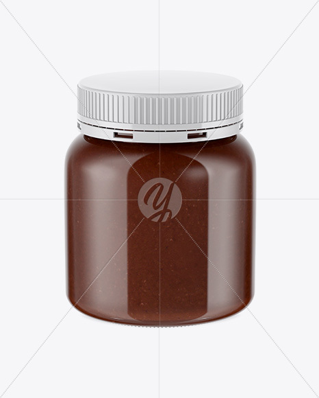 BBQ Sauce Jar Mockup (High-Angle Shot)