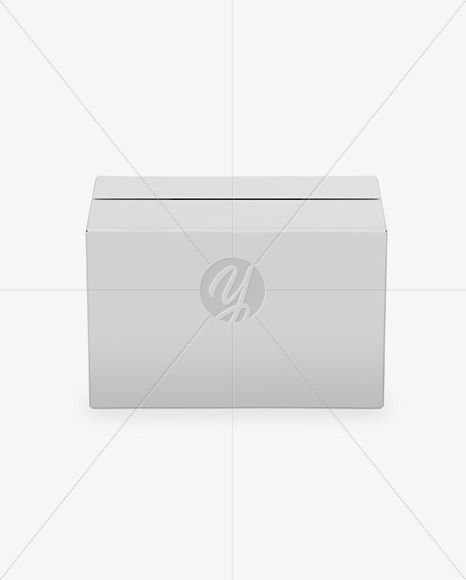 Paper Box Mockup - Front View (High-Angle Shot)
