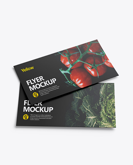 Two Flyers Mockup - Free+A5+Trifold+Flyer+Design+Mockup+-+MockupBase