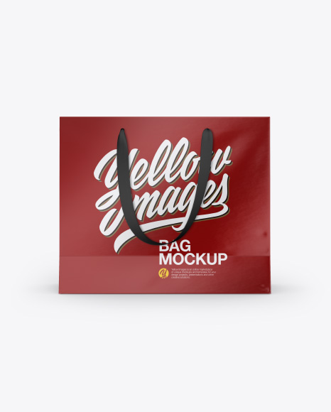 Glossy Bag Mockup - Front &amp; Top Views