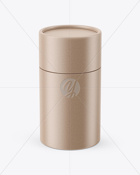 Kraft Tube Mockup - Front View (High-Angle Shot)