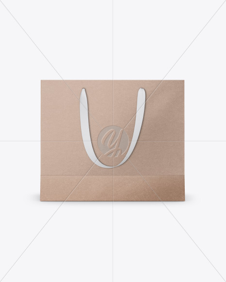 Kraft Bag Mockup - Front & Top Views