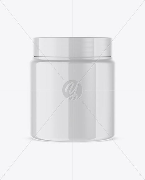 Glossy Protein Jar Mockup