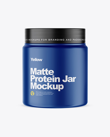 Matte Protein Jar Mockup - Shrink