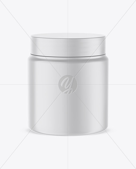 Matte Protein Jar Mockup (High-Angle Shot)