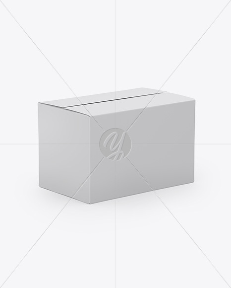 Paper Box Mockup - Half Side View (High-Angle Shot)