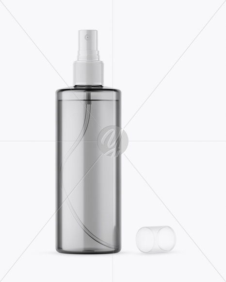 Opened Dark Spray Bottle With Transparent 小ap Mockup Opened Dark Spray Bottle With Transparent 小ap Mockup