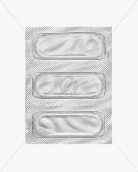 Matte Three Condom Packaging Mockup