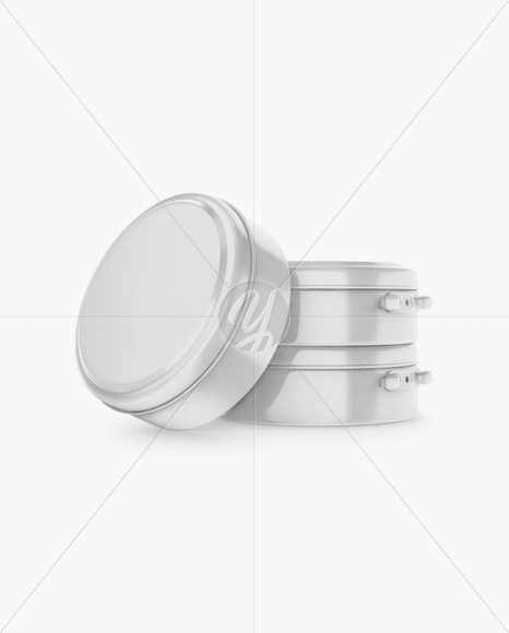 Glossy Shoe Polish Cream Jars Mockup