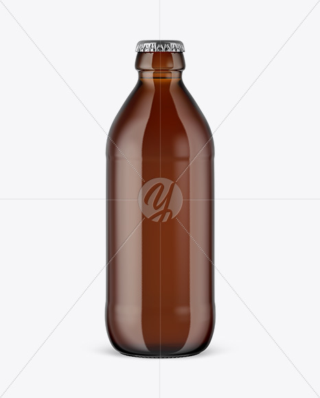 330ml Amber Beer Bottle Mockup