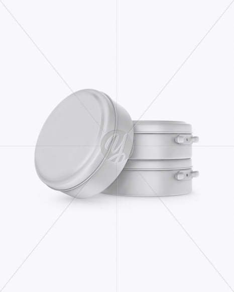 Matte Shoe Polish Cream Jars Mockup