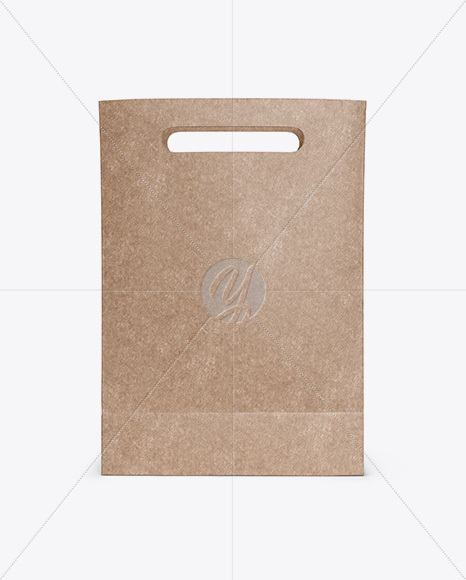 Kraft Paper Shopping Bag Mockup - Front View