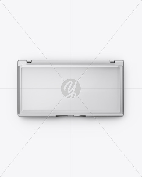 Closed Transparent Box with Lashes Mockup - Top&amp;Front Views