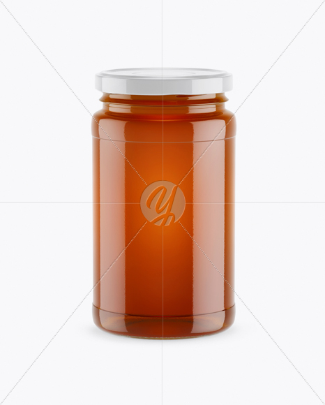 Honey Jar Mockup - Front View (High-Angle Shot)