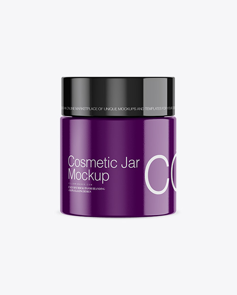 Glossy Cosmetic Jar Mockup