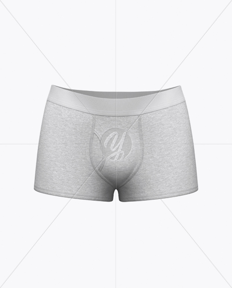 Melange Men's Boxer Briefs Mockup - Front View