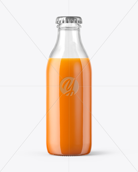 180ml Carrot Juice Bottle Mockup