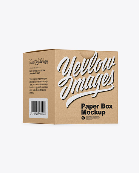 Kraft Box Mockup - Half Side View - Rectangle box mockup