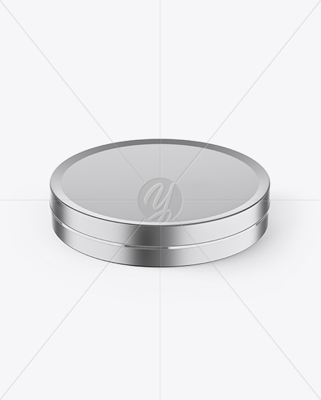 Metallic Round Cosmetic Jar Mockup Metallic Round Cosmetic Jar Mockup