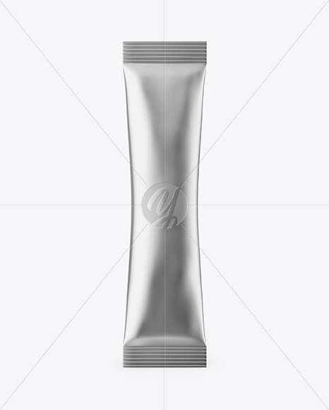 Metallic Stick Sachet Mockup - Front View