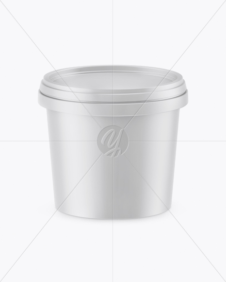 Matte Ice Cream Cup Mockup (High-Angle Shot)