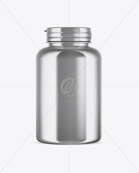 Metallic Pills Bottle Mockup