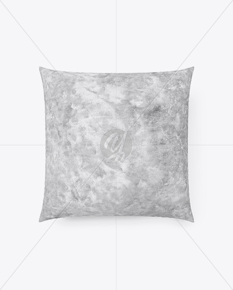 Square Velvet Pillow Mockup - Top View