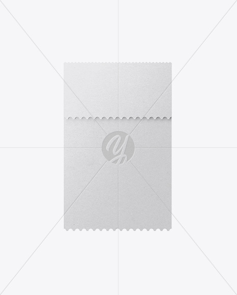 Folded Paper Ticket Mockup