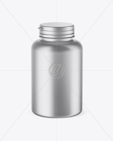Matte Metallic Pills Bottle Mockup (High-Angle Shot) Matte Metallic Pills Bottle Mockup (High-Angle Shot)
