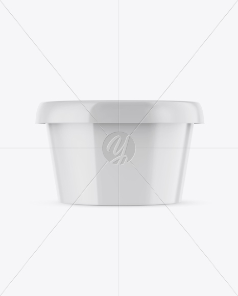 Glossy Plastic Container Mockup