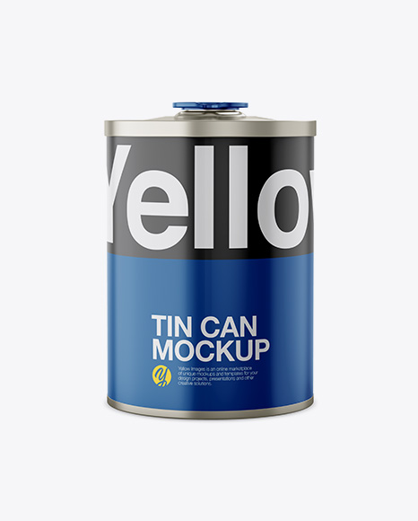 Matte Tin Can Mockup - Front View