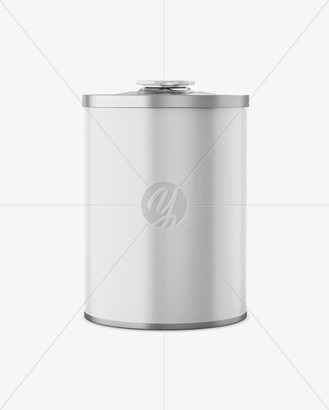 Matte Tin Can Mockup - Front View